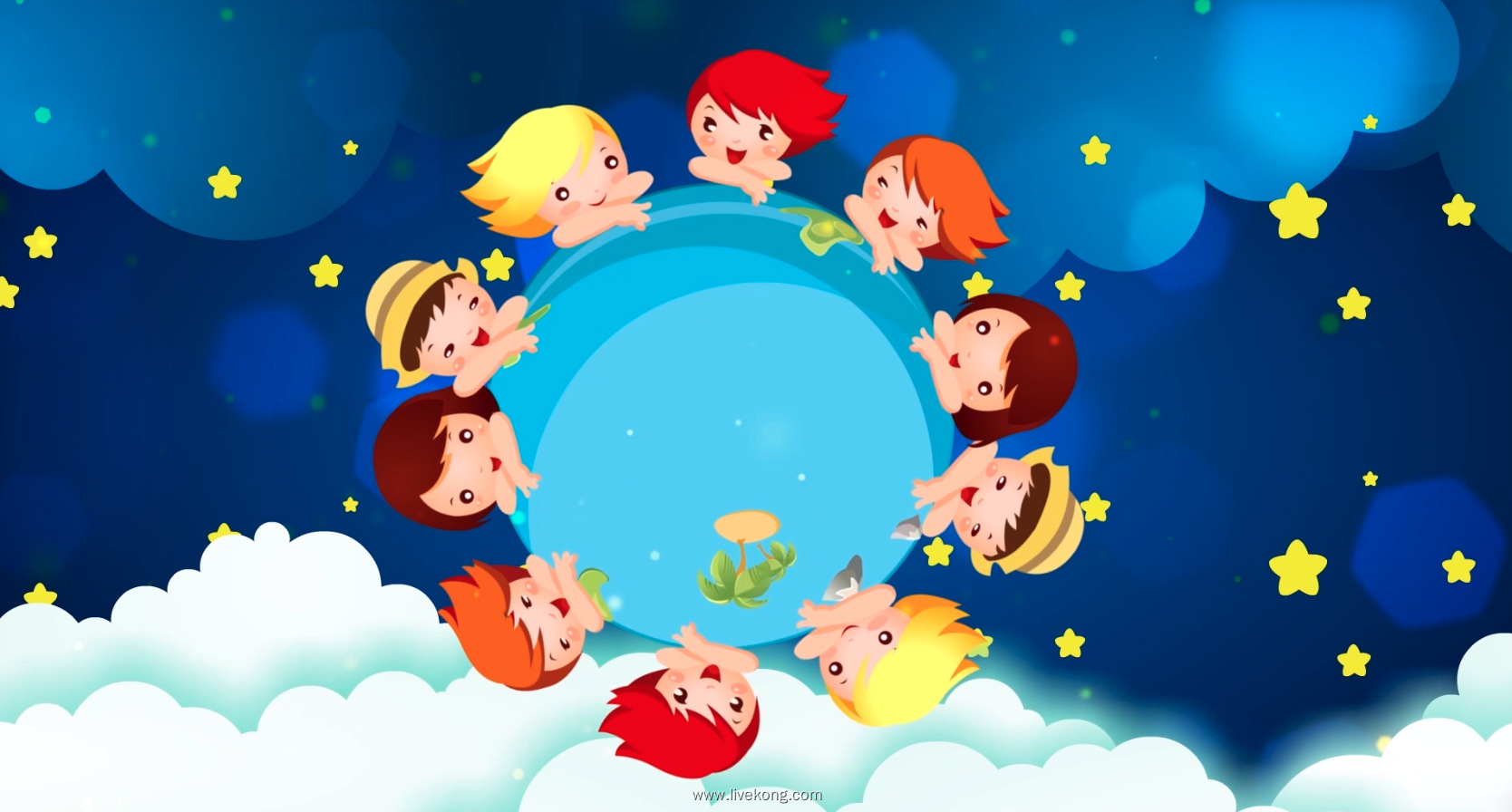 梦想的列车led大屏视频儿歌卡通动画视频背景卡通大屏背景卡通动漫