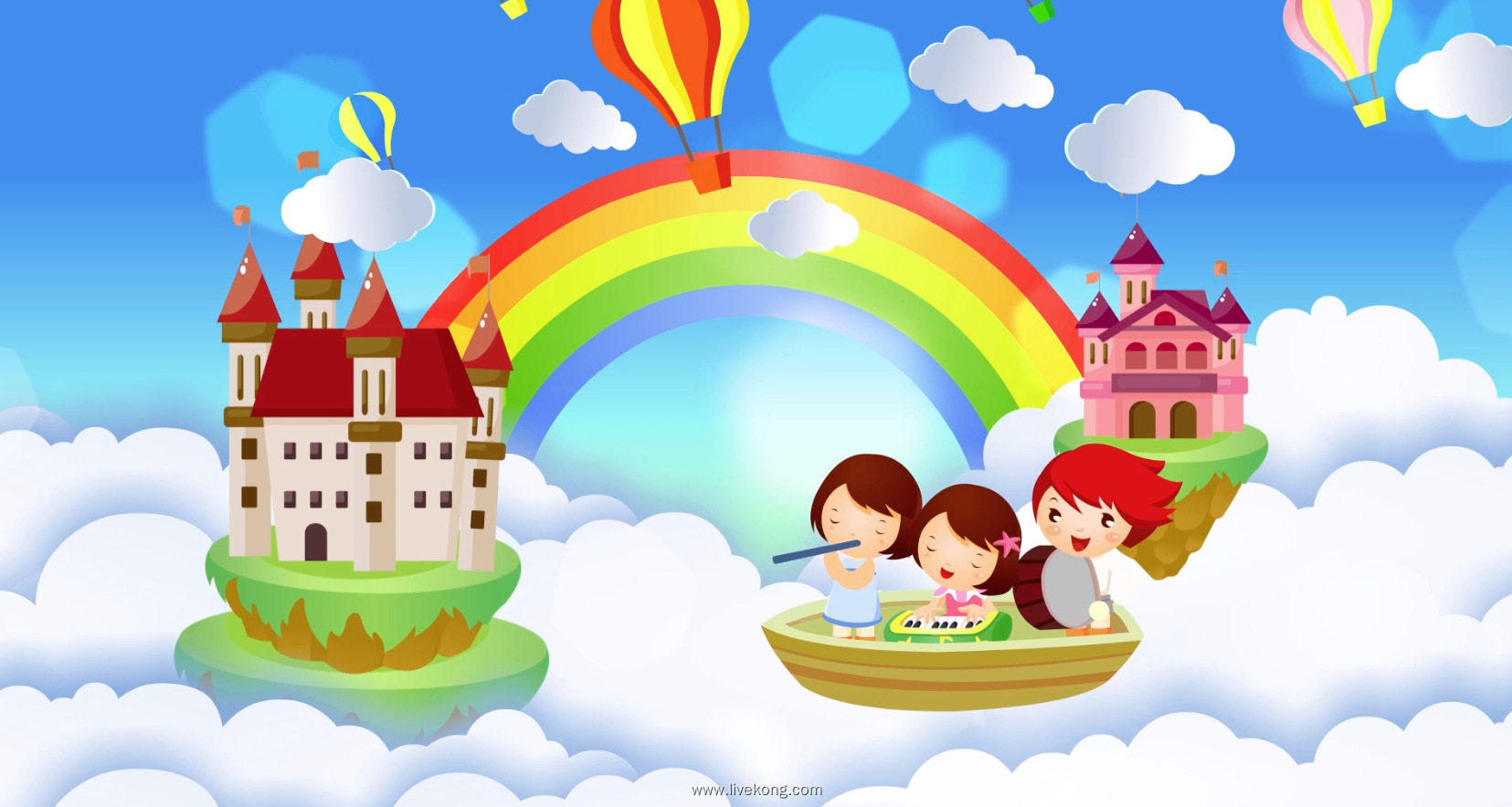 视频卡通人物视频素材小朋友动态卡通视频素材-livekong来悟空素材